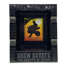 Drew Estate Black Acid Melamine 6 Cigar Ashtray Top View