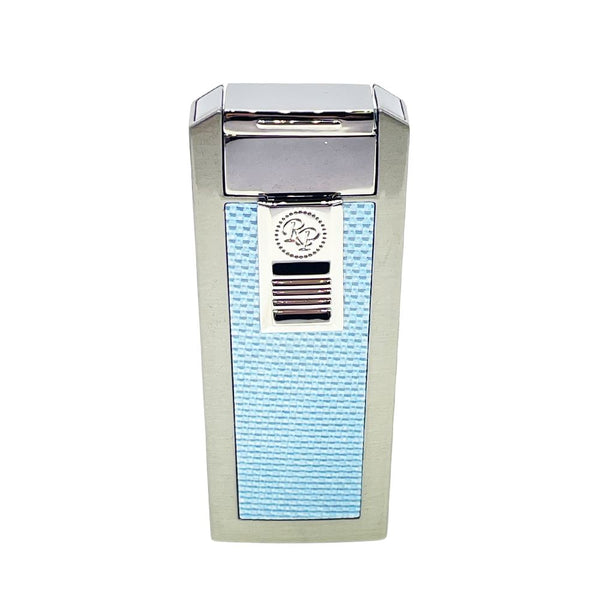 Rocky Patel The C.F.O. Triple Flame Lighter Gunmetal and Blue Closed