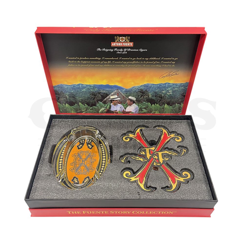 Buy Arturo Fuente Opusx Crystal Two Piece Ashtrays - Red Online