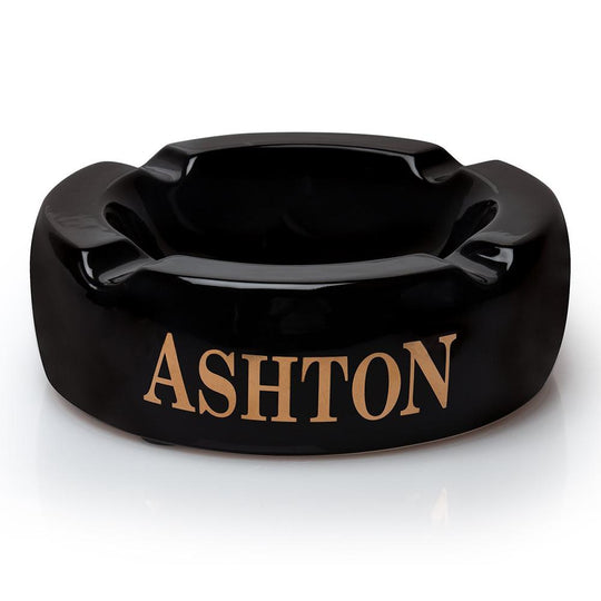 Ashton 4 Cigar Black Ceramic Ashtray