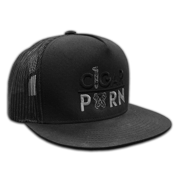 Black Cigar Pxrn Blackout SnapBack Hat