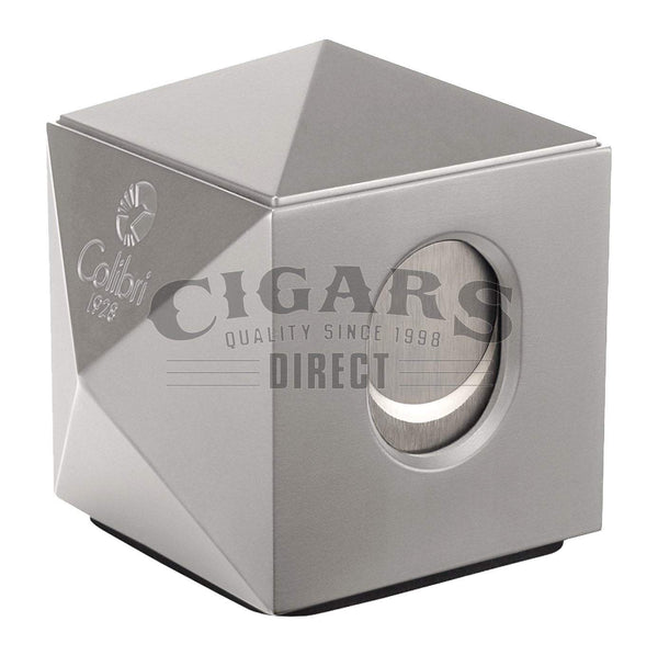 Colibri Quasar Silver Desktop Cigar Cutter Facing Right