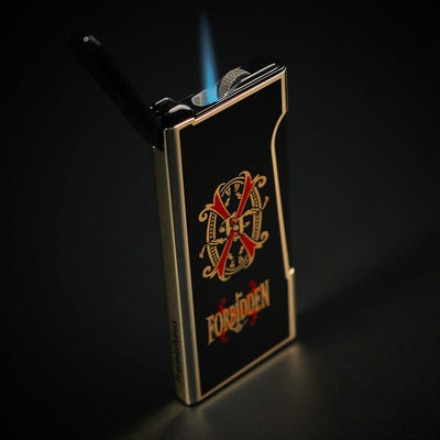 2024 L.E. Opus X Rare Black Retro Lighter Black Front Flame