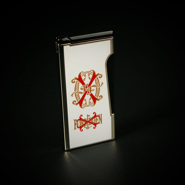 2024 L.E. Opus X Rare Black Retro Lighter White Front Closed