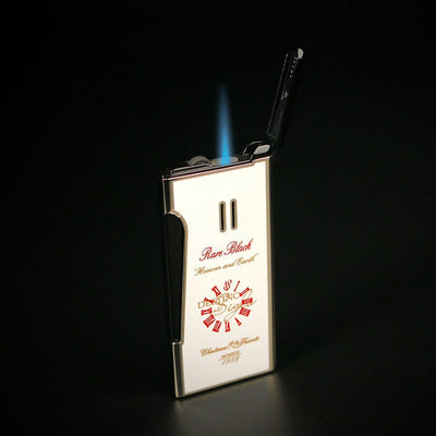 2024 L.E. Opus X Rare Black Retro Lighter White Back Flame