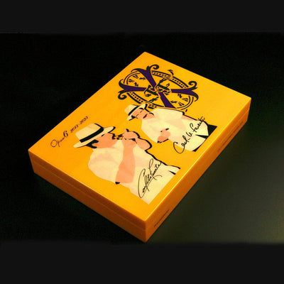 2024 Opus6 Father & Son Travel Humidor and Cigars Yellow Closed
