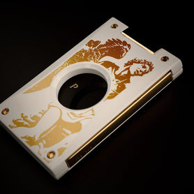 White 2024 LE God of Fire Never Back Down Cutter Side View Closed