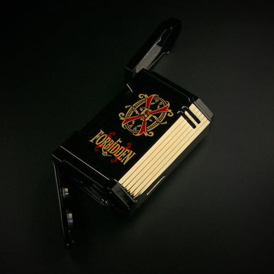 2024 LE OpusX Rare Black Magma T Lighter Open