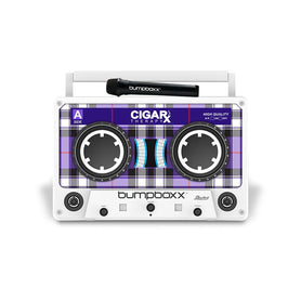 White CIGARx REMIXX ID w/ Black, White & Purple Pattern Bumpboxx