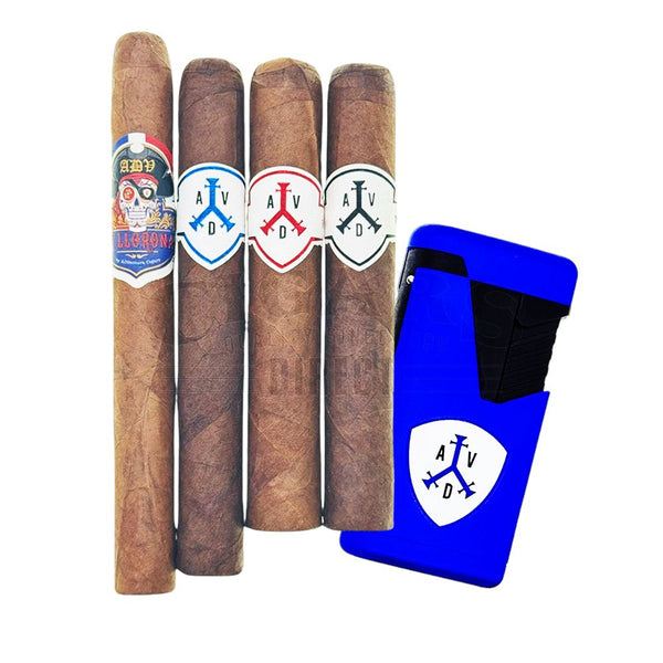 Adventura Cigars Torch Blue Lighter + Cigars