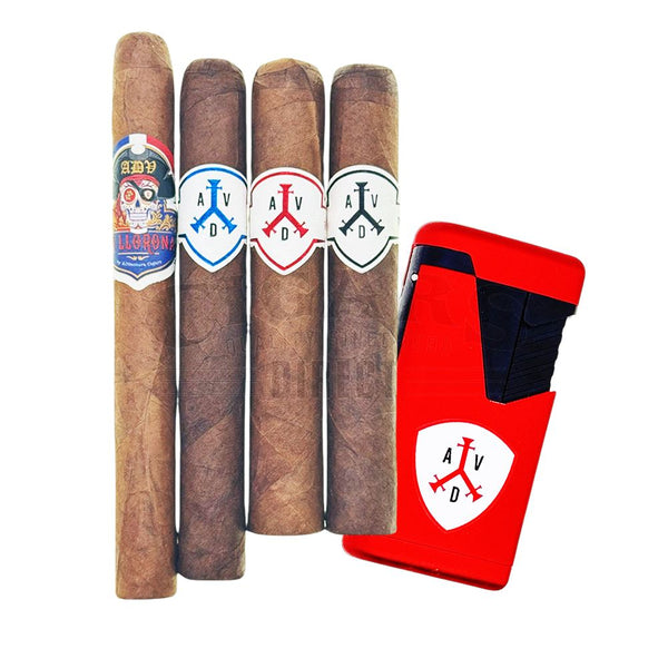 Adventura Cigars Torch Red Lighter + Cigars