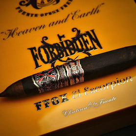 FFOX Heaven and Earth El Escorpion Maduro 1 Cigar on Yellow Box