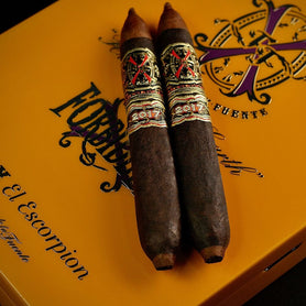 FFOX Heaven and Earth El Escorpion Maduro 2 Cigars on Yellow Box