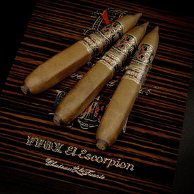 FFOX Heaven and Earth El Escorpion Natural 3 Cigars on Closed Box