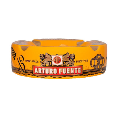 Arturo Fuente Opus X Oro Oscuro Yellow Ashtray Side View