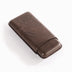 The OpusX Society Spanish Nobuk 3 Cigar Case Espresso Closed