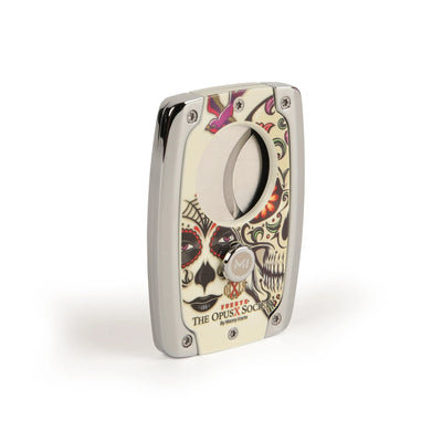 The OpusX Society Sugar Skull C30 Cutter Full View Closed