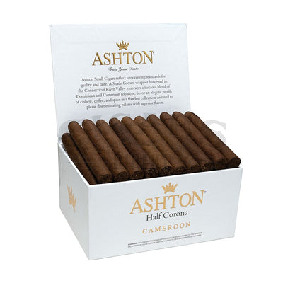 Ashton Small Cigars Half Corona - White Box Open