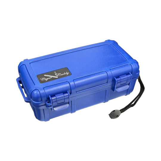 Cigar Caddy 10 Count Royal Blue Waterproof Travel Humidor
