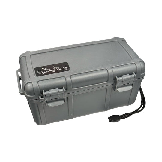 Cigar Caddy 15 Count Dark Gray Waterproof Travel Humidor
