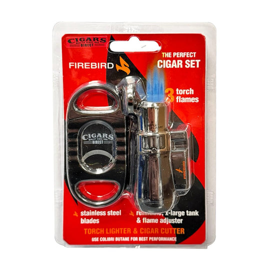 Cigars Direct Firebird Afterburner Lighter & Nighthawk Cutter Set