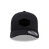 Black Curved Trucker with Blackout Patch Front View