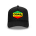Black Curved Trucker with Reggae Rasta Flag Patch