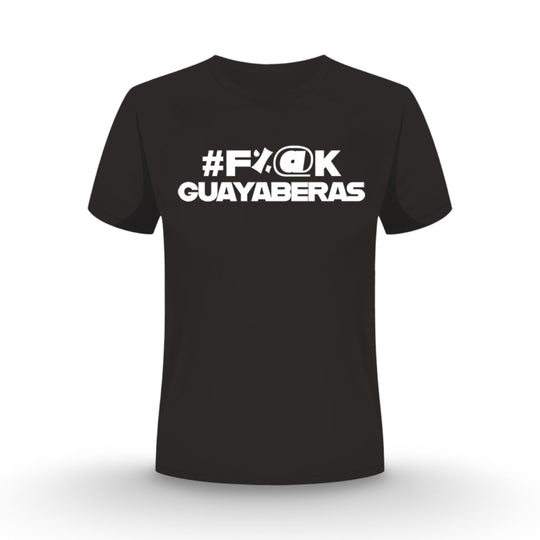 CIGARx Black #F%@K GUAYABERAS Crew Neck T-Shirt