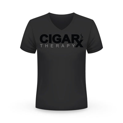 CIGARx Black w/ Black Logo V-Neck T-Shirt