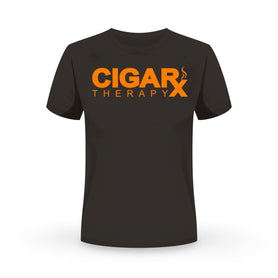CIGARx Black w/ Orange Logo Crew Neck T-Shirt