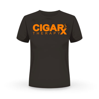 CIGARx Black w/ Orange Logo Crew Neck T-Shirt