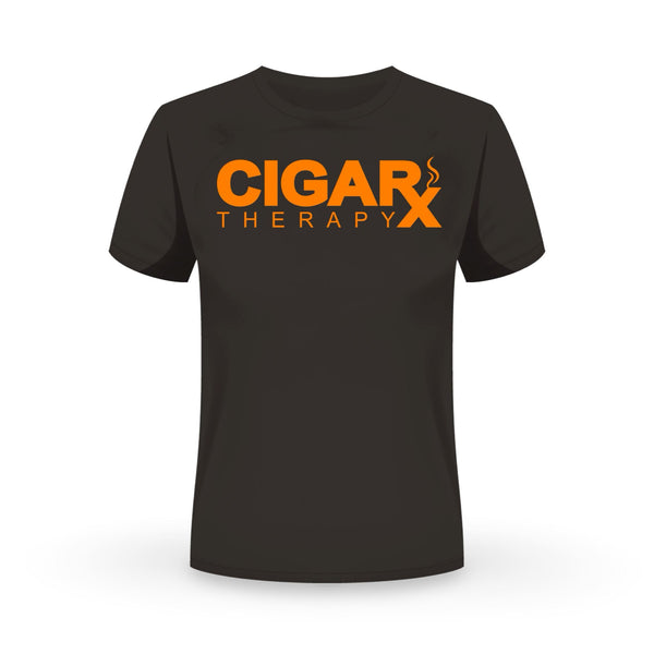 CIGARx Black w/ Orange Logo Crew Neck T-Shirt