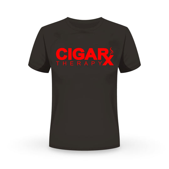 CIGARx Black w/ Red Logo Crew Neck T-Shirt