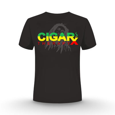 Black w/ Reggae Rasta Logo Crew Neck T-Shirt