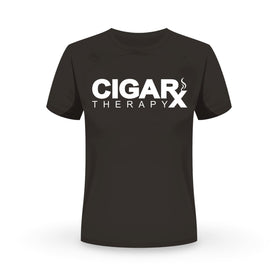 CIGARx Black w/ White Logo Crew Neck T-Shirt