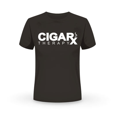 CIGARx Black w/ White Logo Crew Neck T-Shirt