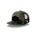 Camo Flat Trucker with Blackout Patch Side View