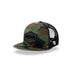 Camo Flat Trucker with Blackout Patch Angled Camo Bill