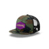 Camo Flat Trucker with Gold on Purple Patch