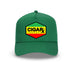 Green Curved Trucker with Reggae Rasta Flag Patch