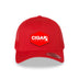 Red Curved Trucker with Red Classic Patch