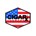 White Curved Trucker with USA Flag Patch