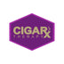 White Flat Trucker with Gold on Purple Patch