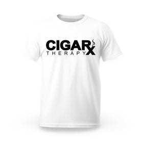 CIGARx White w/ Black Logo Crew Neck T-Shirt