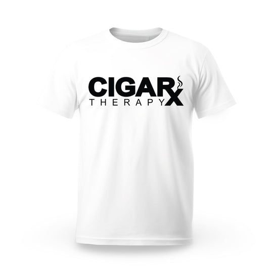 CIGARx White w/ Black Logo Crew Neck T-Shirt