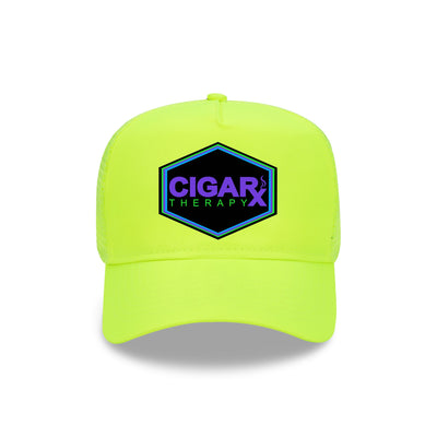 Yellow Curved Trucker with Black Neon Edition Patch