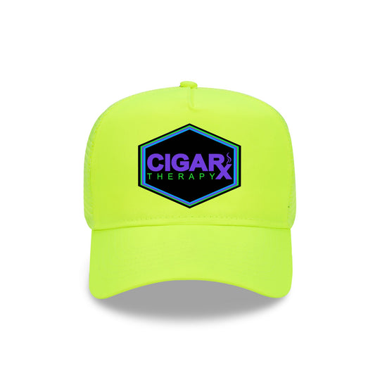 Yellow Curved Trucker with Black Neon Edition Patch