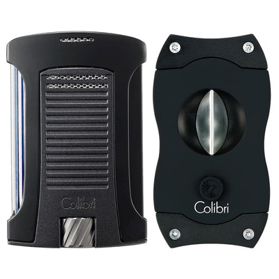 Colibri Daytona Lighter + V-Cut Gift Set Black