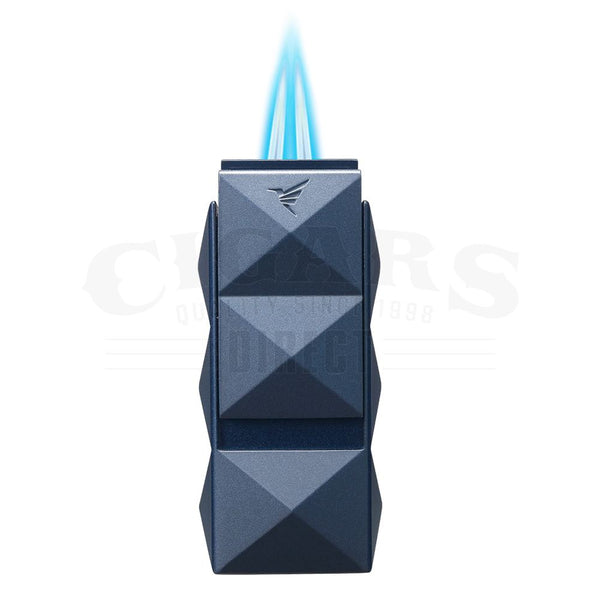 Colibri Quasar II Double Flame Lighter Navy with Flame