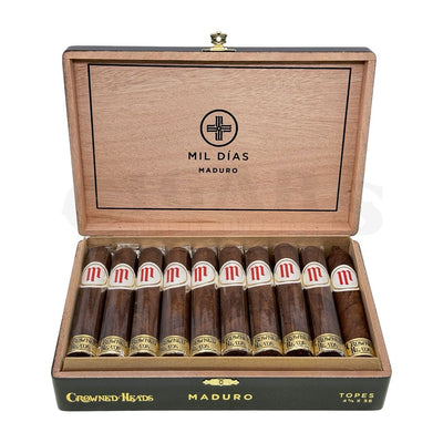 Crowned Heads Mil Dias Maduro Topes Robusto Gordo Open Box Old Packaging